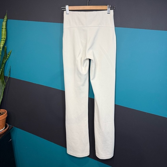 Lululemon Brushed Softstreme Ribbed Zip Flared Pant 32.5" Bone Preppy Bohemian - Picture 9 of 16